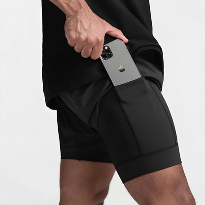 OPUNIA 2 IN 1 FITNESS SHORTS